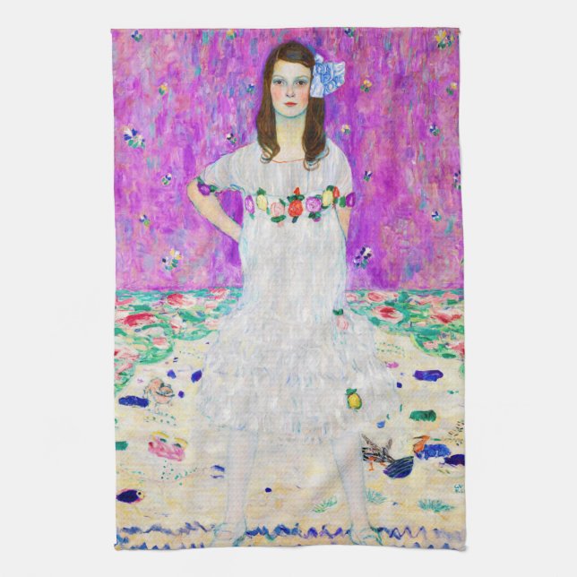 Young Girl, Gustav Klimt Kitchen Towel (Vertical)