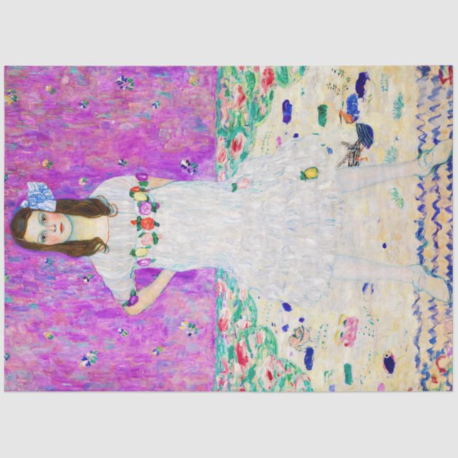 Young Girl, Gustav Klimt Tissue Paper (Front)