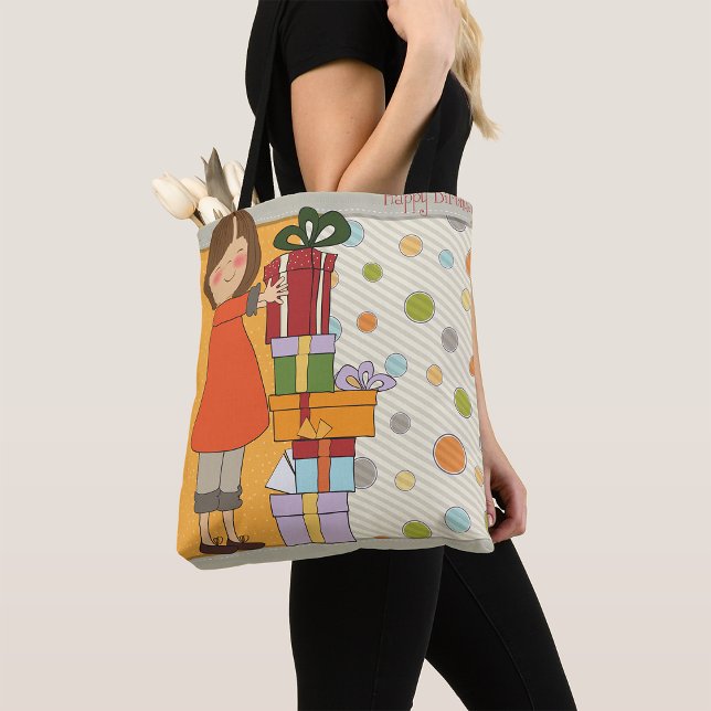 Young Girl Happy Birthday Tote Bag (Creator Uploaded)