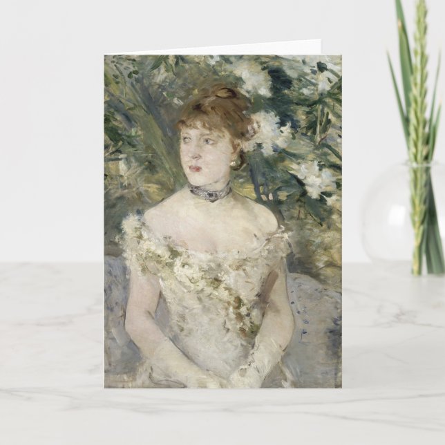 Young Girl in a Ball Gown | Berthe Morisot Card (Front)