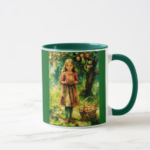Young Girl in an Apple Orchard Mug