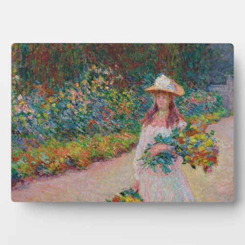 Young girl in the garden of Giverny 1888 Plaque