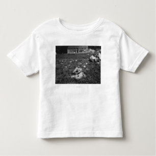 Young Girl Picking Cranberries Photograph Toddler T-shirt