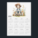 Young Girl Reading Book Rabbits Magnetic Calendar<br><div class="desc">2025 Woodland Storytime Calendar – A Year of Whimsy and Wonder. Bring the magic of storytelling with this enchanting 2025 magnetic calendar! Featuring a heartwarming illustration of a young girl reading to two adorable rabbits amidst a peaceful meadow, this design evokes a sense of calm and nostalgia. Perfect for nature...</div>