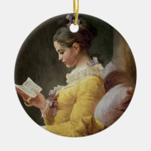 Young Girl Reading, c.1776 Ceramic Ornament