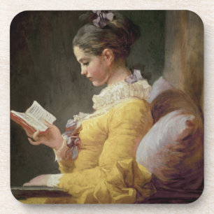 Young Girl Reading, c.1776 Coaster