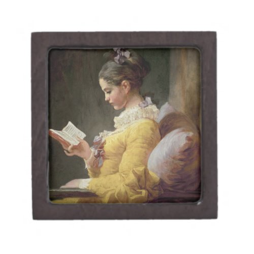 Young Girl Reading c1776 Jewelry Box