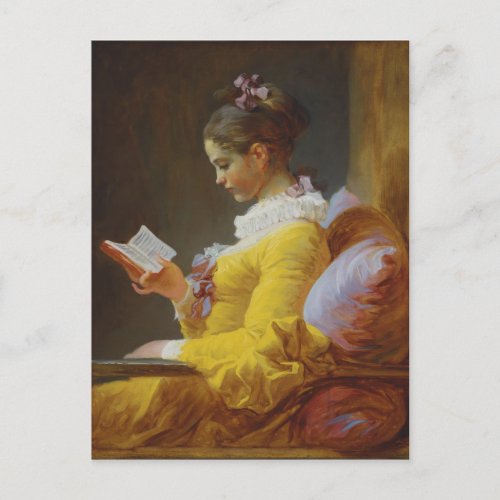 Young Girl Reading _ Jean_Honor Fragonard Postcard
