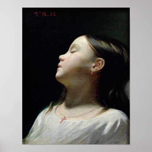 Young Girl Sleeping 1852 Poster