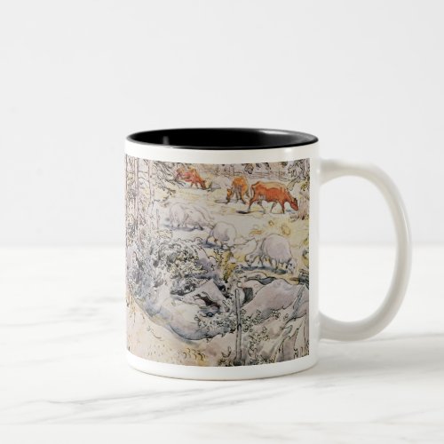 Young Girl Weaving 1905 Two_Tone Coffee Mug