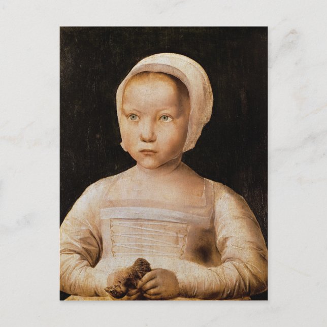 Young Girl with a Dead Bird, c.1500-25 Postcard (Front)