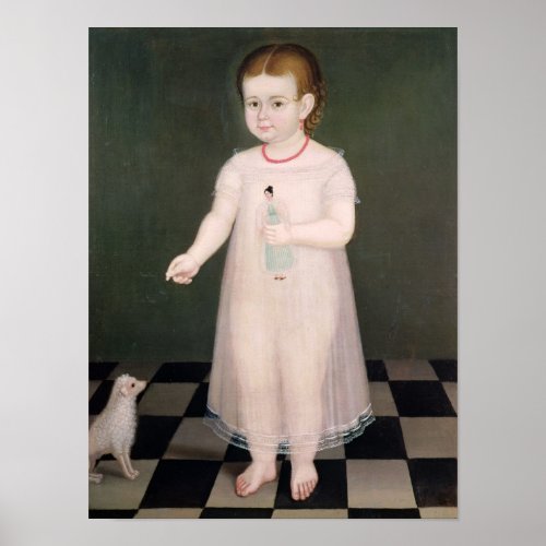 Young Girl with a Doll 1838 Poster