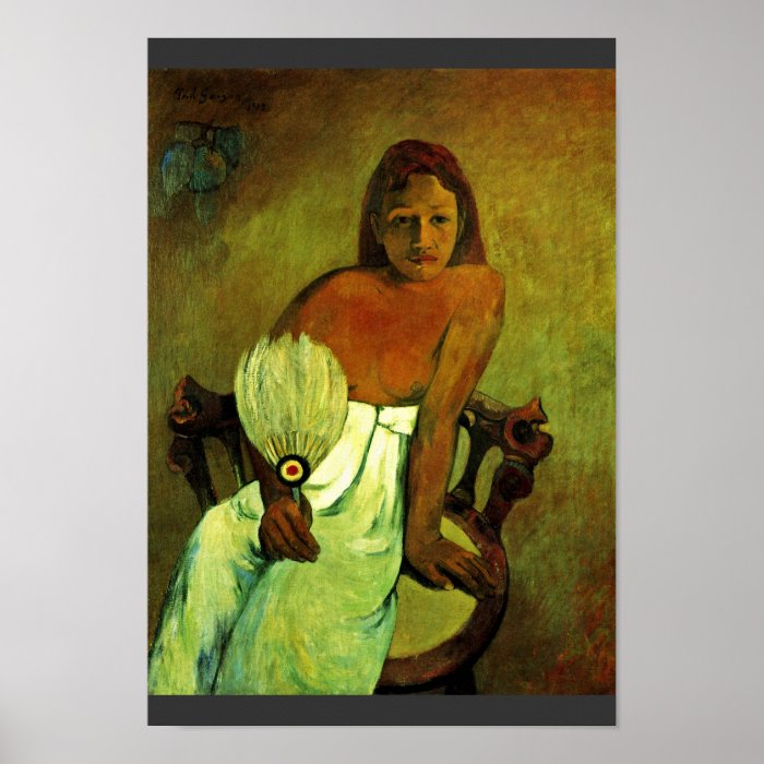 Young Girl With A Fan By Gauguin Paul Posters