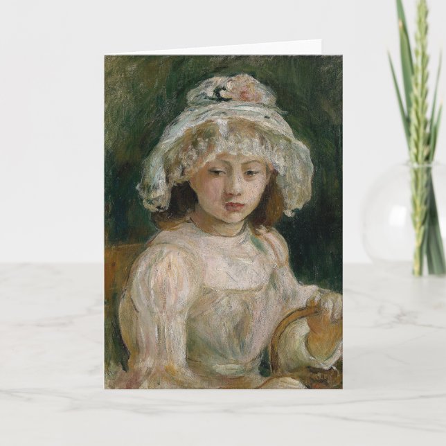 Young Girl with Hat | Berthe Morisot Card (Front)