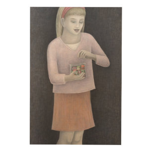 Young Girl with Sweets 2007 Wood Wall Decor