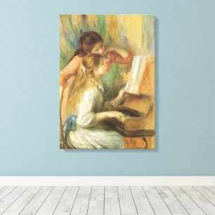 Young Girls at Piano by Pierre Renoir Canvas Print
