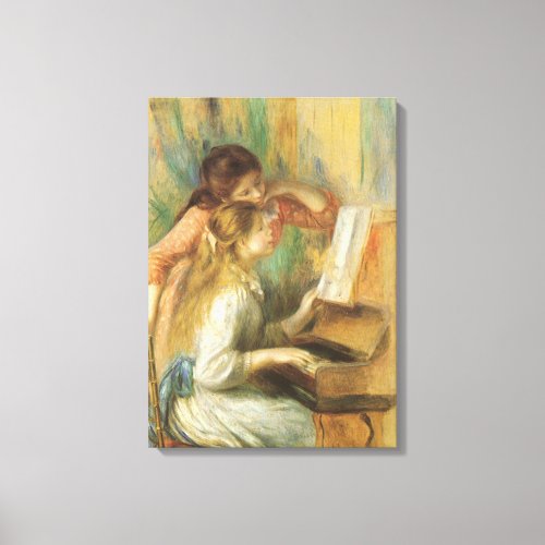 Young Girls at Piano by Pierre Renoir Canvas Print