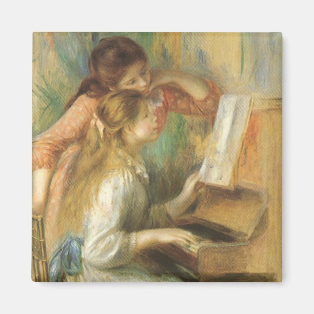 Young Girls at Piano by Pierre Renoir Magnet (Front)