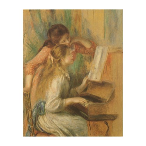 Young Girls at Piano by Pierre Renoir Wood Wall Decor