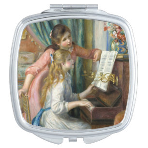 Young Girls at Piano - Pierre Renoir Makeup Mirror