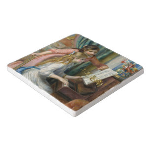Young Girls at Piano - Pierre Renoir Trivet