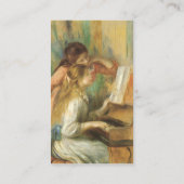 Young Girls at the Piano by Pierre Auguste Renoir Business Card (Back)