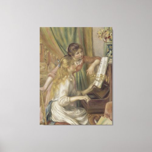 Young Girls at the Piano by Pierre_Auguste Renoir Canvas Print