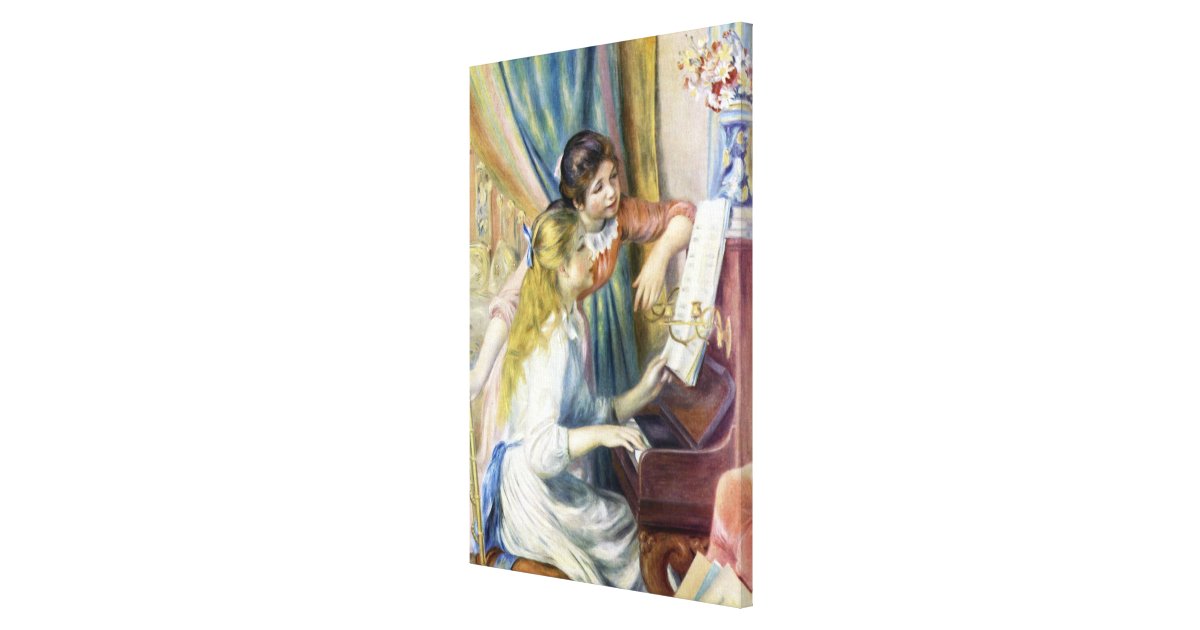 Young Girls At The Piano By Pierre Renoir Canvas Print Zazzle Com