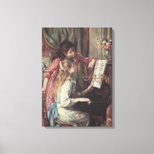Young Girls at the Piano by Pierre Renoir Canvas Print