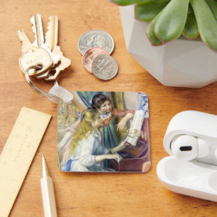 Young Girls at the Piano by Pierre Renoir Keychain