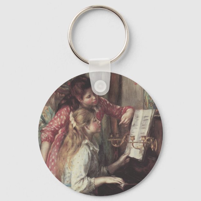 Young Girls at the Piano by Pierre Renoir Keychain (Front)