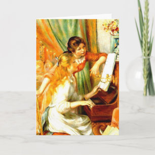 Young Girls at the Piano Card
