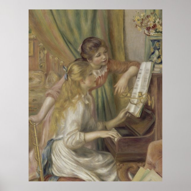 Young Girls at the Piano Poster (Front)