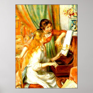Young Girls at the Piano Poster