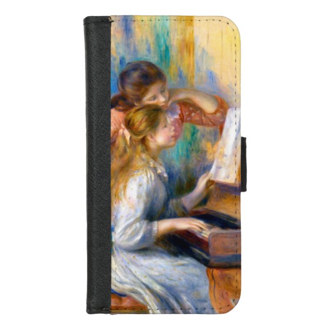 Young Girls at the Piano, Renoir iPhone Wallet Case (Front)