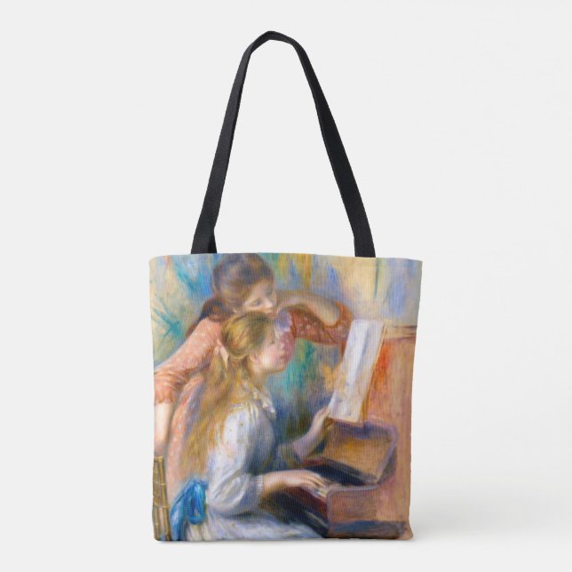 Young Girls at the Piano, Renoir Tote Bag (Back)
