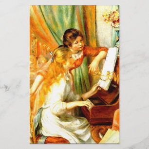 Young Girls at the Piano Stationery