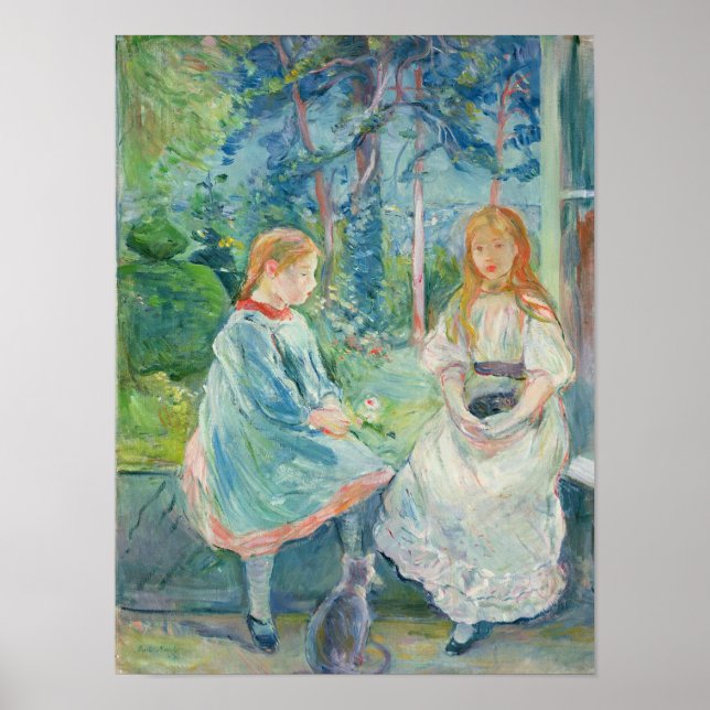 Young Girls at the Window, 1892 Poster (Front)