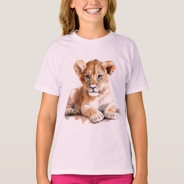 Young girls lion cub t-shirt (Front)