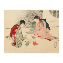 Young Girls Making Paper Cranes (1906)