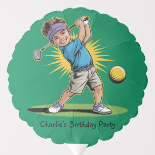 Young Golfer Birthday Swing Party Balloon