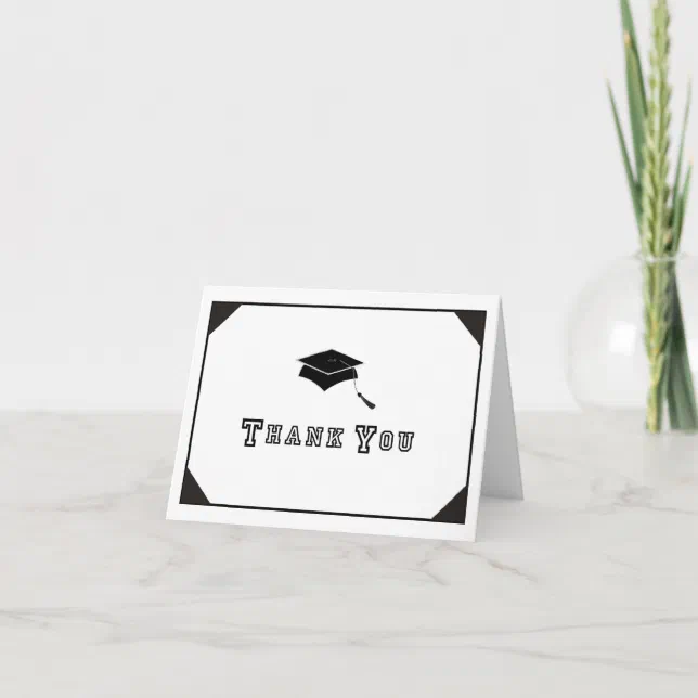 Young Grad Thank You Note Card | Zazzle