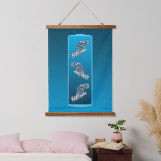 Young Grouper - Design gradient blue background |  Hanging Tapestry