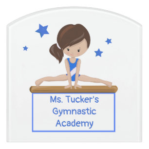 Young Gymnast Academy School Class Custom  Door Sign