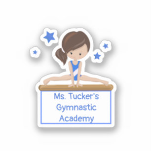 Young Gymnast Academy School Class Custom Text Sticker