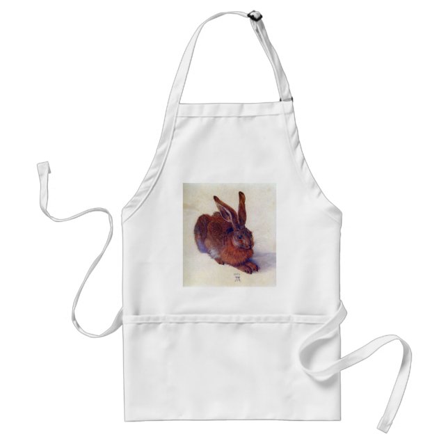 Young Hare by Albrecht Durer, Renaissance Fine Art Adult Apron (Front)