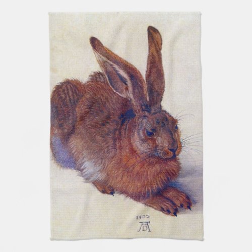 Young Hare by Albrecht Durer Renaissance Fine Art Kitchen Towel