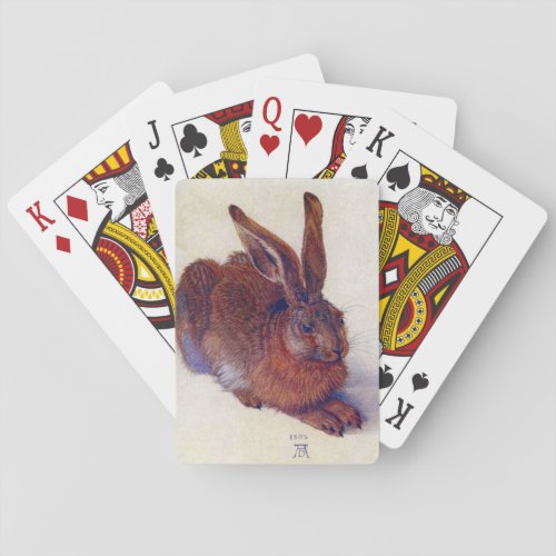 Young Hare by Albrecht Durer Renaissance Fine Art Poker Cards