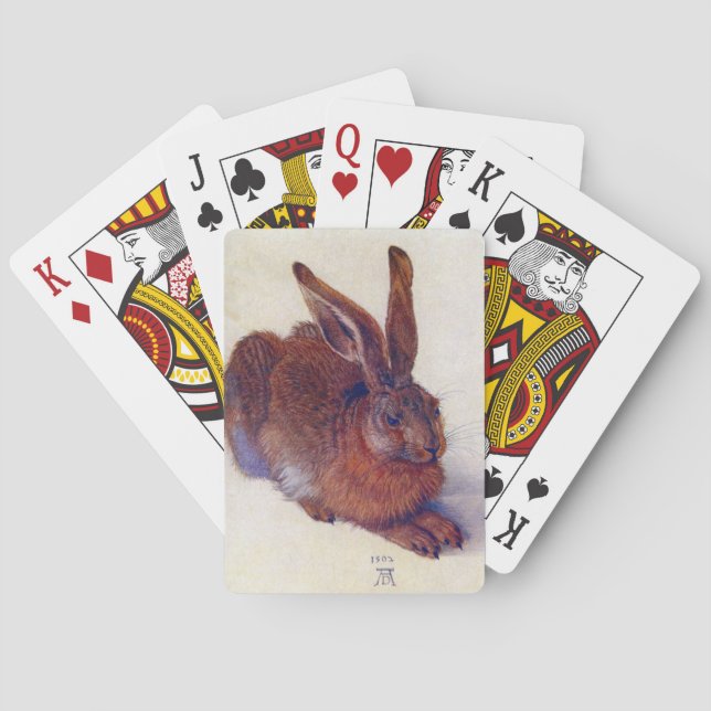 Young Hare by Albrecht Durer, Renaissance Fine Art Poker Cards (Back)