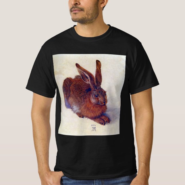 Young Hare by Albrecht Durer, Renaissance Fine Art T-Shirt (Front)